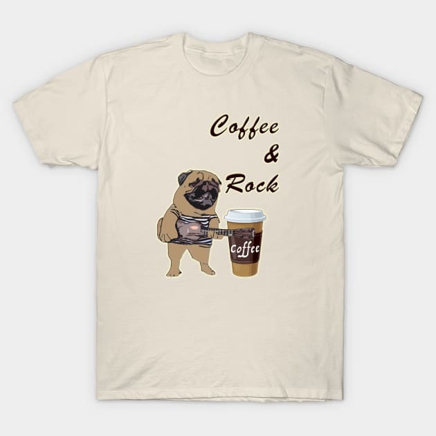 Coffee and Rock with your best friend T-Shirt by aastal72